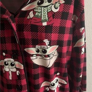Baby Yoda Aka Grogu Christmas PJ top size large
